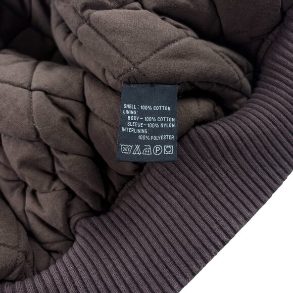 Vtg NOS Alpha Industries Canvas Bomber Hooded Flight Jacket Womens Size L Brown - Picture 9 of 9